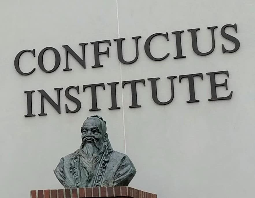 View of the Confucius Institute building on the Troy University campus.